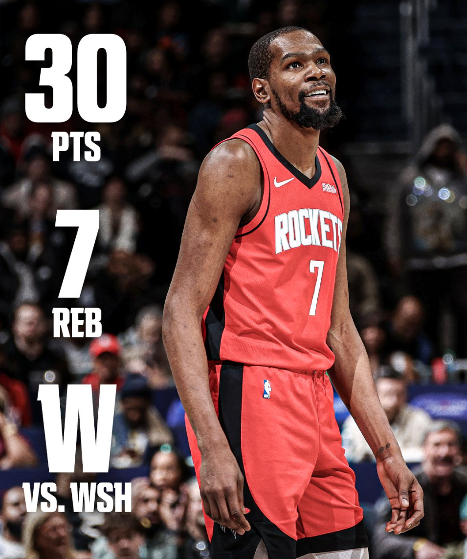 开云平台-连续三场30+队史首人!KD1点成历史第二 37岁助火箭更上一层楼